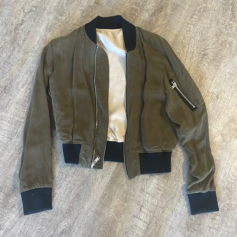 Army Green Bomber Jacket Size Small